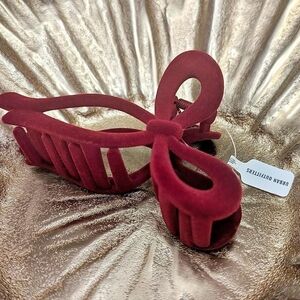 Urban Outfitters Red Bow Claw Clip